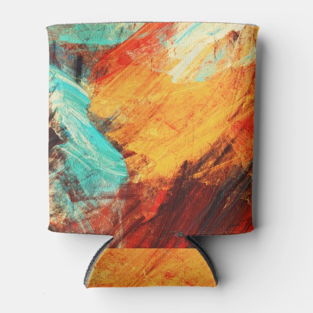 Artistic splashes, abstract colour texture. can cooler (Front)