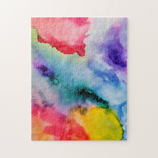 Artistic Splashes of Watercolor Jigsaw Puzzle (Vertical)