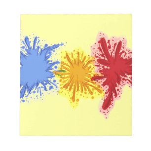 Artistic splatter notepad