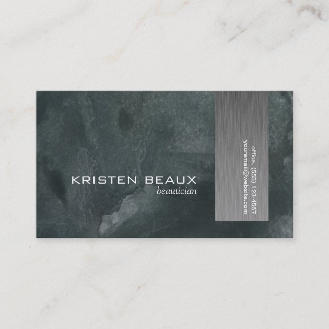 Artistic Steel Accent 4 Business Card (Front)