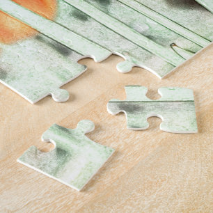 artistic style red tulip flowers. floral garden jigsaw puzzle