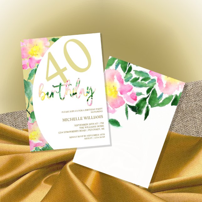 Artistic Summer Floral Watercolor Art Invitation (Creator Uploaded)