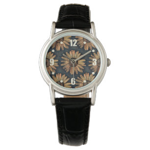 Artistic Sunflower Pattern Autumn Watch