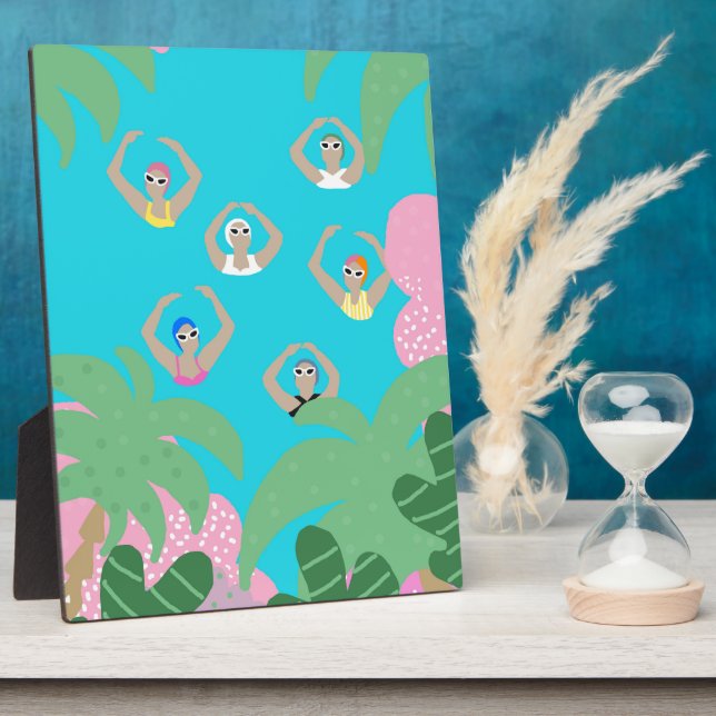 Artistic Swimmers | Artistic Swimming Illustration Plaque (Side)