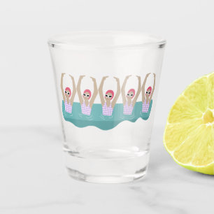 Artistic Swimmers Artistic Swimming Illustration Shot Glass