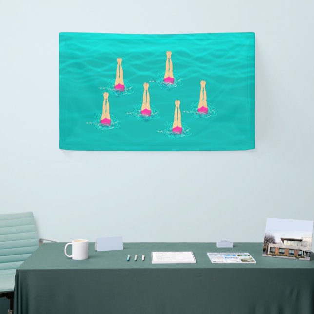 Artistic Swimmers - Swimming Under Water   Banner (Tradeshow)