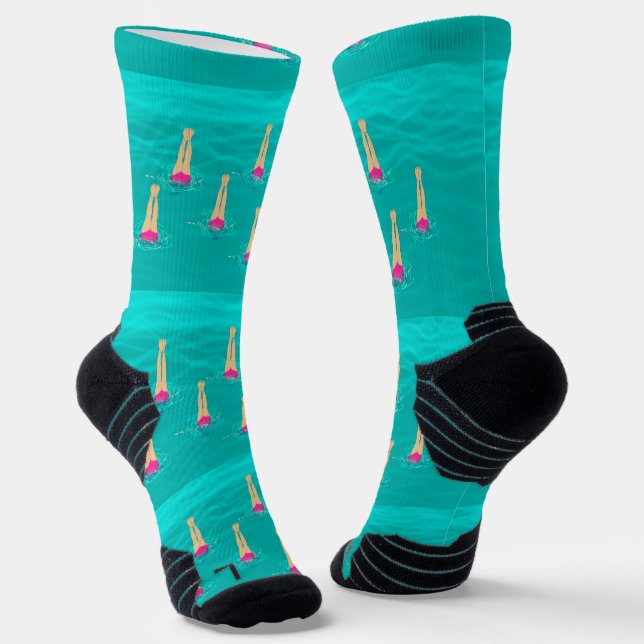 Artistic Swimmers - Swimming Under Water Socks (Angled)