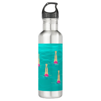 Artistic Swimmers Swimming Under Water Swim Party 710 Ml Water Bottle