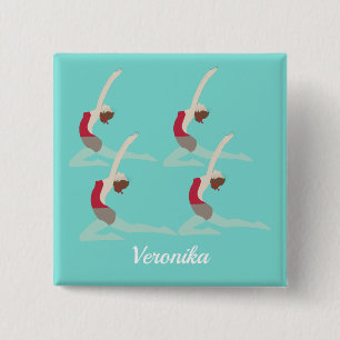 Artistic Swimming 15 Cm Square Badge