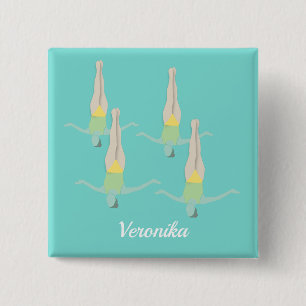 Artistic Swimming 15 Cm Square Badge