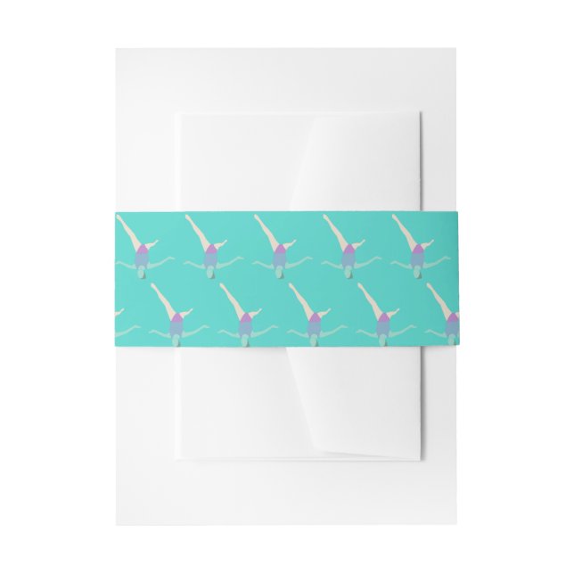Artistic Swimming Invitation Belly Band (Front Example)
