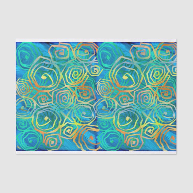 Artistic Swirly Patterned Tissue Paper. Paper (Front)