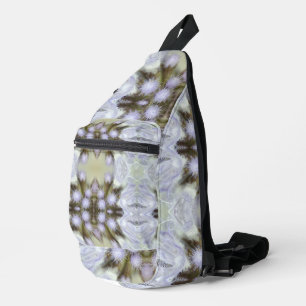 Artistic Symmetrical Flowers Zoom Sling Bag