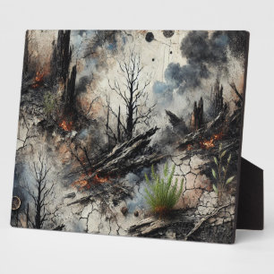 Artistic Tabletop Plaque with Easel