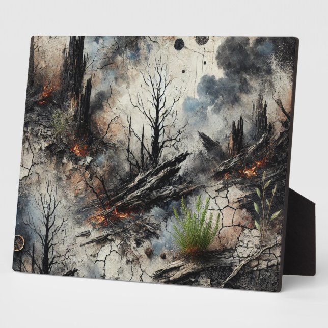 Artistic Tabletop Plaque with Easel (Side)