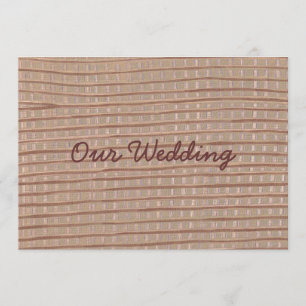 Artistic Tan Burlap Painting Wedding Invitations
