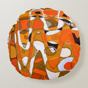 artistic tender wonderful transparent bright autum round cushion