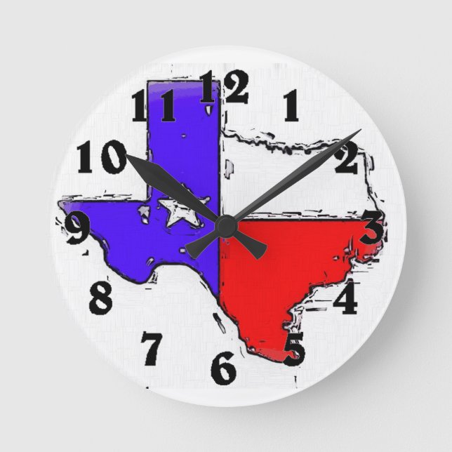 Artistic Texas state flag clock (Front)