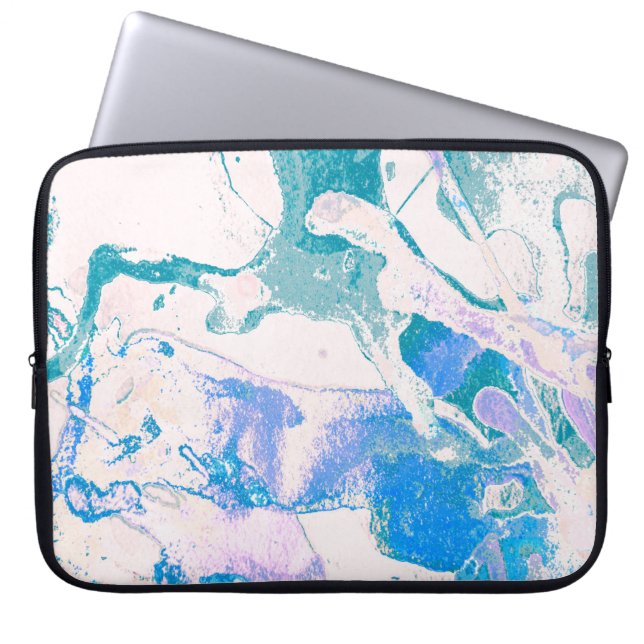 Artistic Texture. Bright Violet Border. Violet Art Laptop Sleeve (Front)