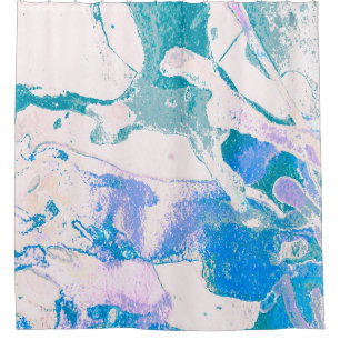 Artistic Texture. Bright Violet Border. Violet Art Shower Curtain