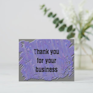Artistic Thank You for Your Business Customer Postcard