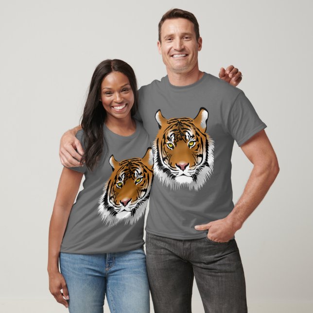Artistic tiger art print from the jungle grey T-Shirt (Unisex)
