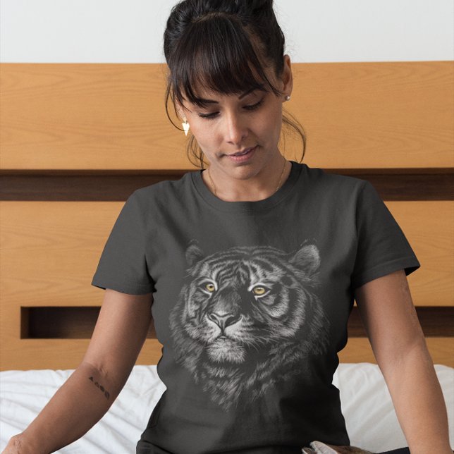 Artistic Tiger Head Graphic  T-Shirt (Creator Uploaded)
