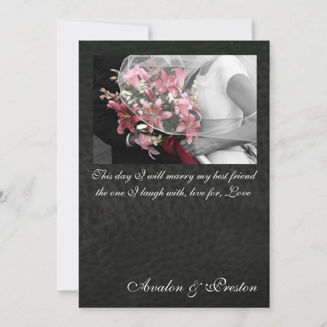 Artistic Tiger Lily Best Friend Wedding Invitation (Front)