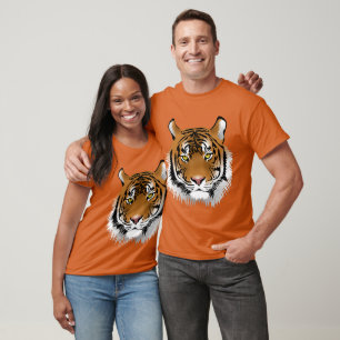 Artistic tiger print Wildlife tiger orange T-Shirt