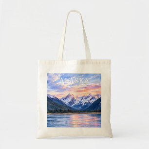Artistic Travel Lovers Alaska Coastal Scenery Tote Bag