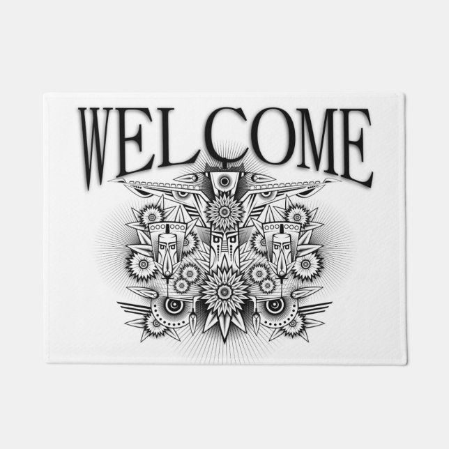 Artistic Tribal Design Doormat (Front)