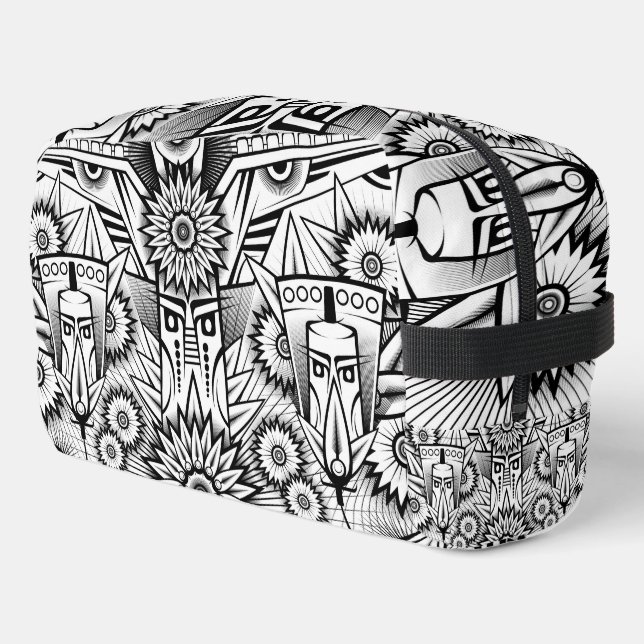 Artistic Tribal Design Dopp Kit (Left Corner)