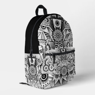 Artistic Tribal Design Printed Backpack
