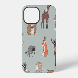 Artistic tropical flowers, vintage seamless. iPhone 12 case