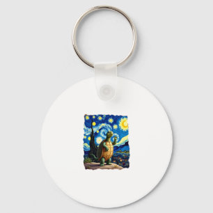 Artistic Turtle Shirt Starry Night Turtle (1) Key Ring