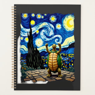 Artistic Turtle Shirt  Starry Night Turtle (1) Planner