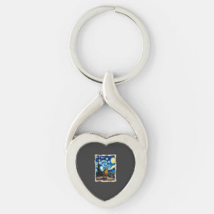 Artistic Turtle Shirt Starry Night Turtle (3) Key Ring
