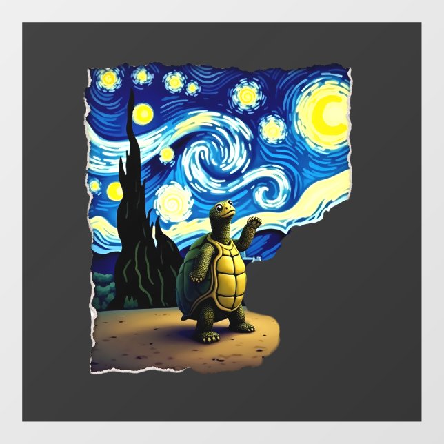 Artistic Turtle Shirt  Starry Night Turtle (4) (Sheet)