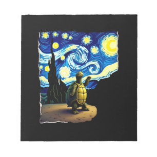 Artistic Turtle Shirt Starry Night Turtle (4) Notepad