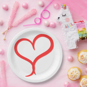 Artistic Valentine Tableware for Events Paper Plate