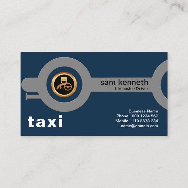Artistic Vehicle Undercarriage Artwork Taxi Driver Business Card (Front)