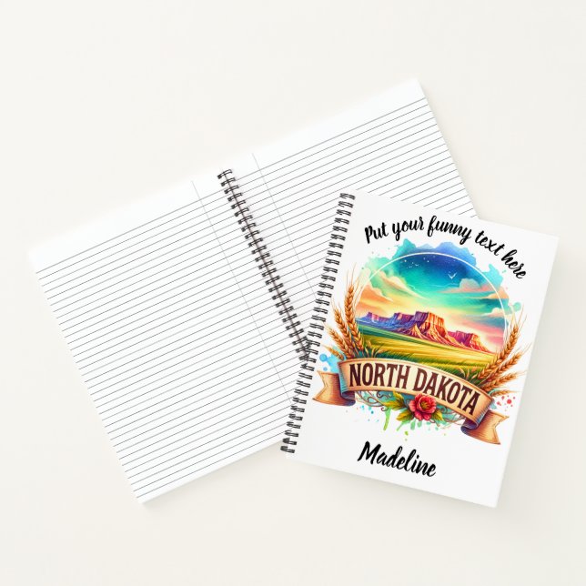 Artistic view of North Dakota's landscapes Notebook (Inside)