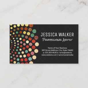 Artistic Vintage Dots Business Card