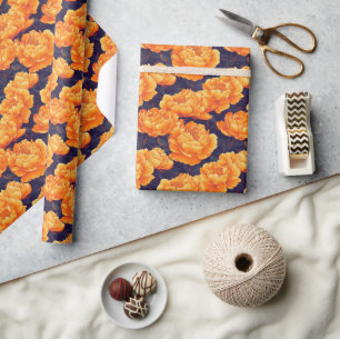 Artistic Vintage Peonies Wrapping Paper