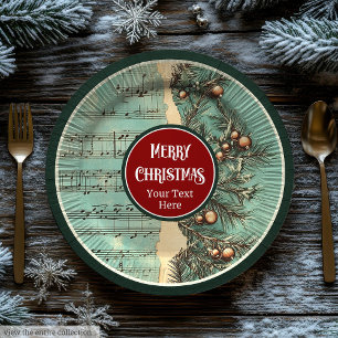 Artistic vintage plates with watercolor elegance