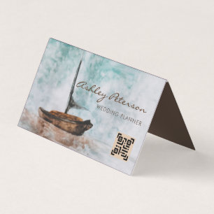 Artistic Vintage Sailing Boat Seascape Painting Business Card
