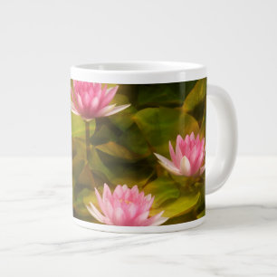Artistic water lilies, California Large Coffee Mug