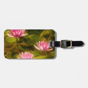 Artistic water lilies, California Luggage Tag