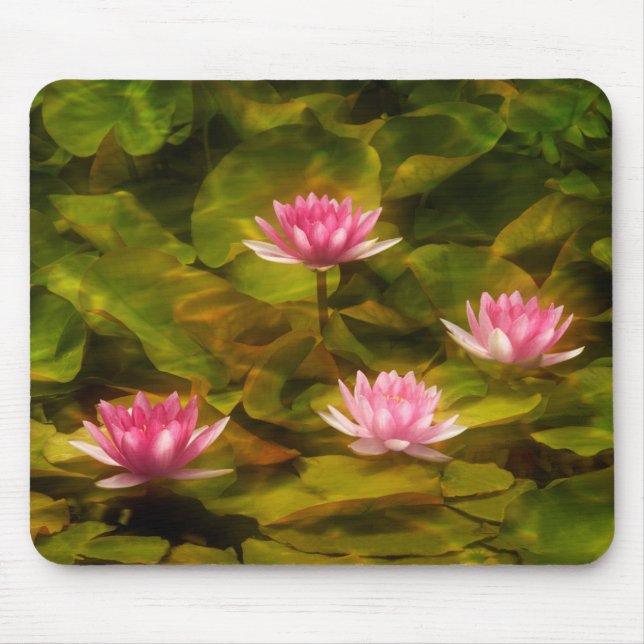 Artistic water lilies, California Mouse Pad (Front)