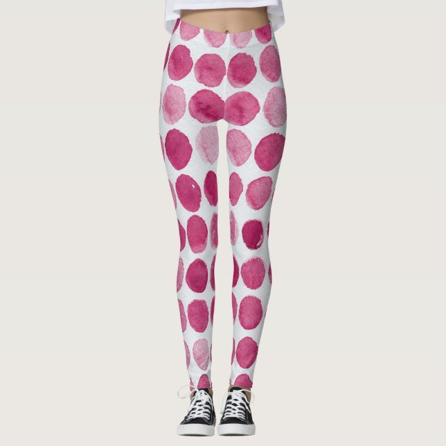 Artistic Watercolor Background Splash Leggings (Front)